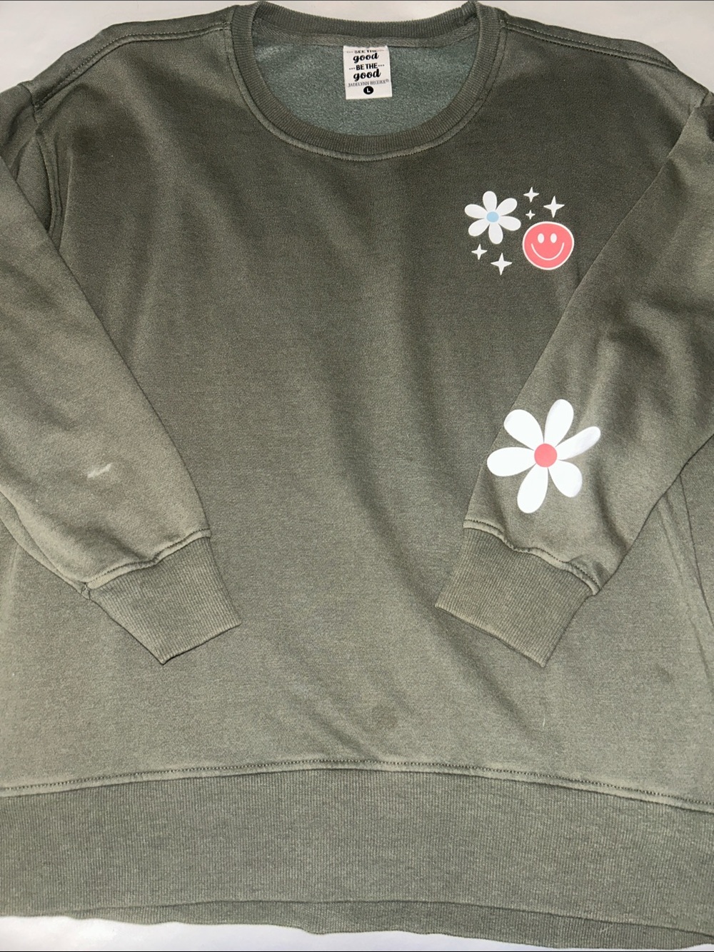 Jadelynn Brooke Olive Sweatshirt- see description - Picture 2 of 3
